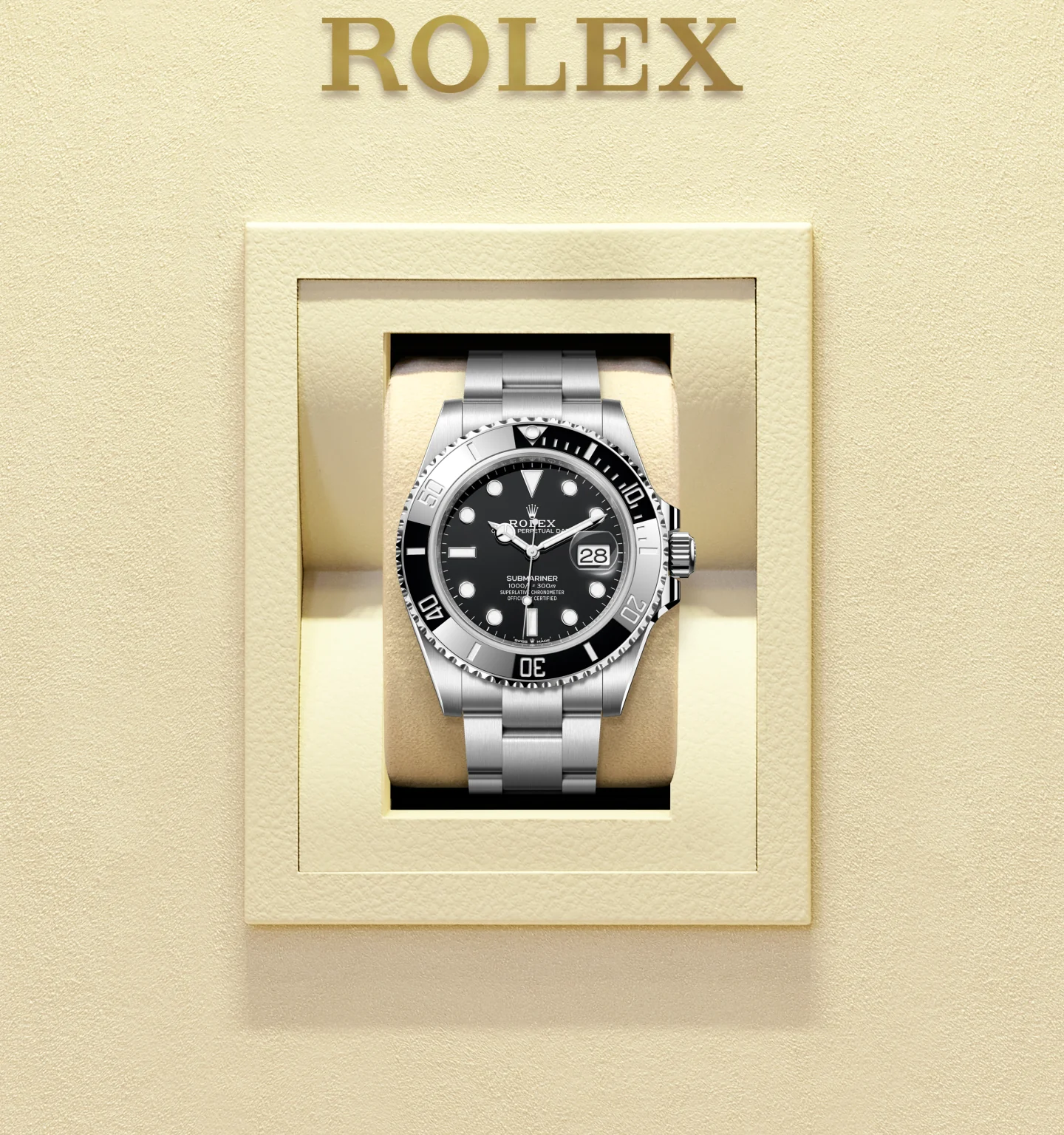 Rolex Submariner Date no estojo de apresentação da marca